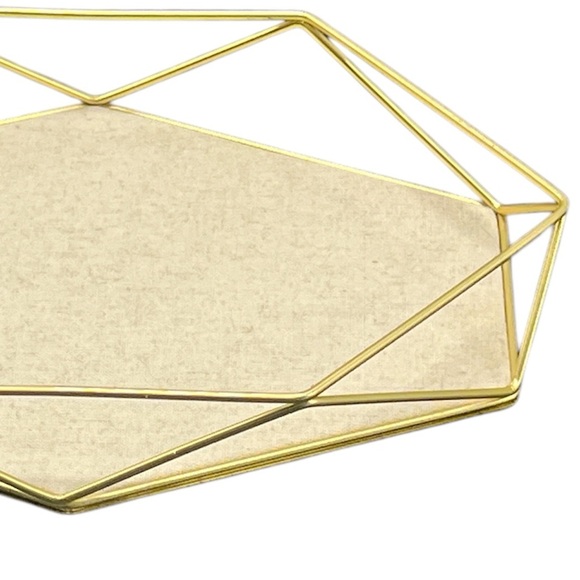 NEW Umbra Display Prisma Tray Sung Wook Park Geometric Gold Tone - Picture 6 of 16